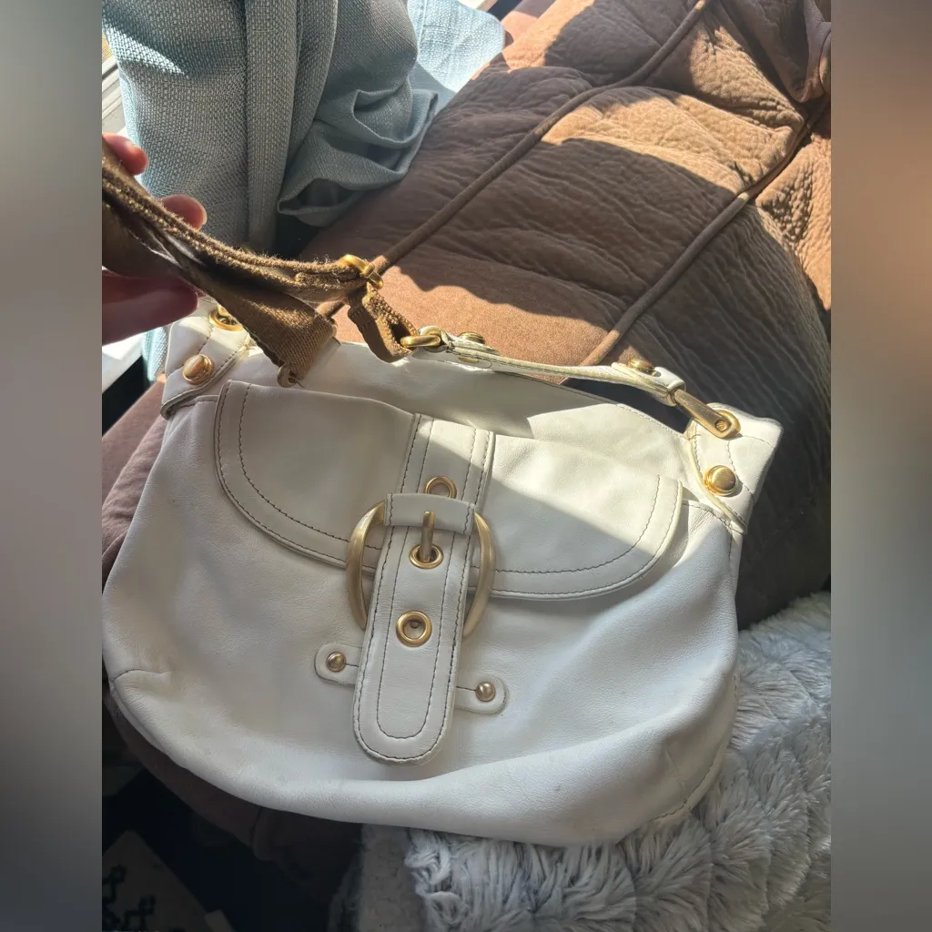 Chic Cream Shoulder Bag White - Image 2