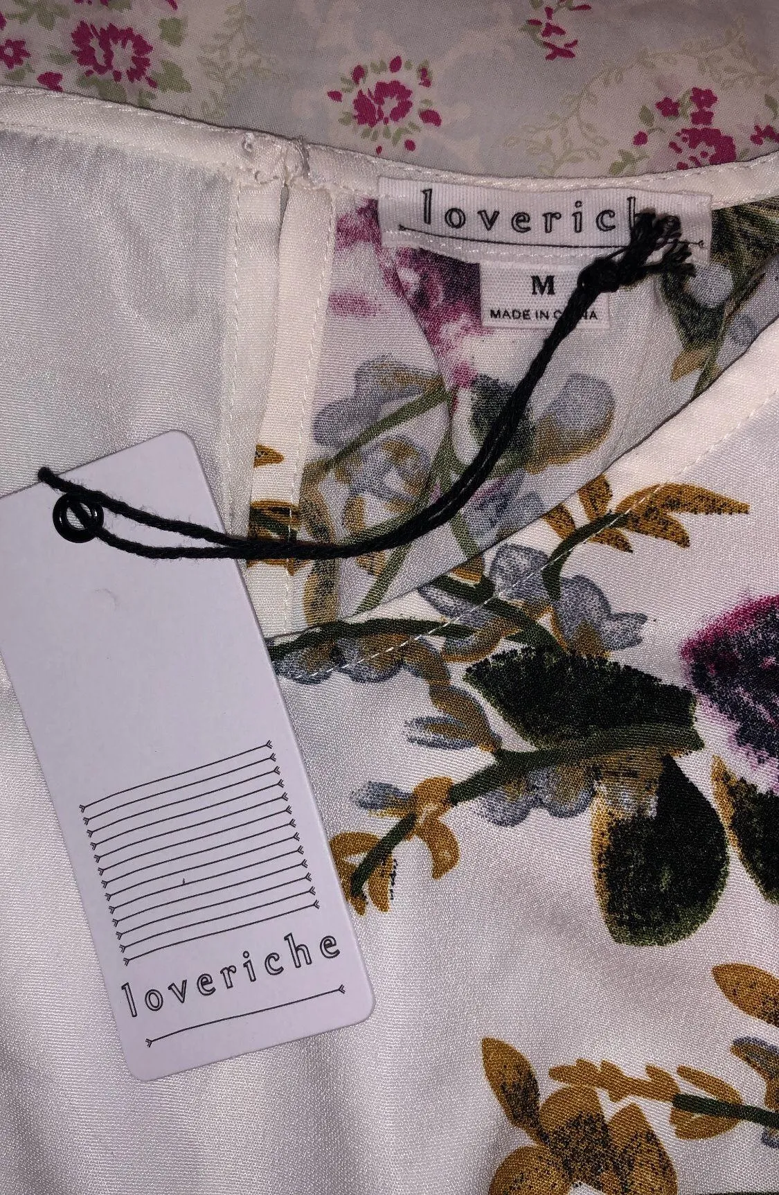 White Floral Top Size M - Image 6