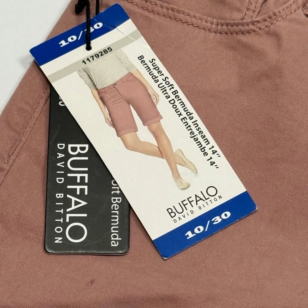 Buffalo David Bitton Samuella mid rise Bermuda short size 10/30 NWT - Image 3