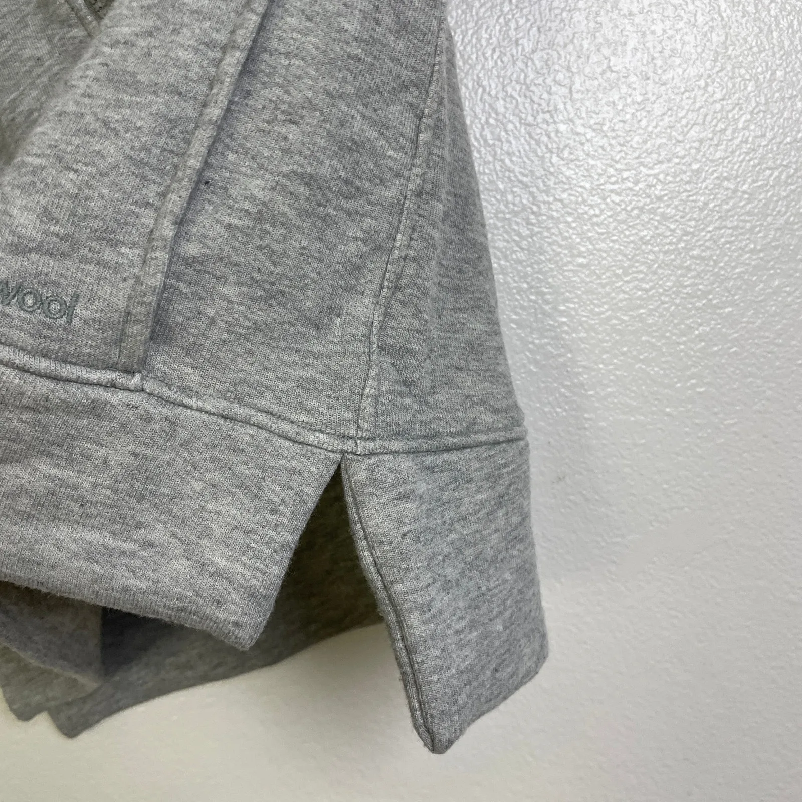 Smartwool Terry Hoodie Sweatshirt Womens Small Grey Sleeveless Wool Blend EUC - Image 3