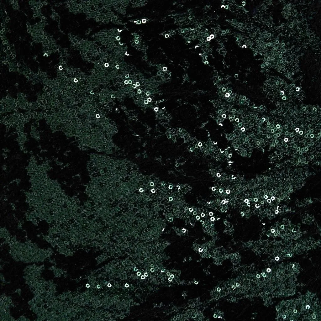 NWT Maje Green & Black Riletie Sequin Mini Deep-V Cocktail Dress Sz Small - Image 9