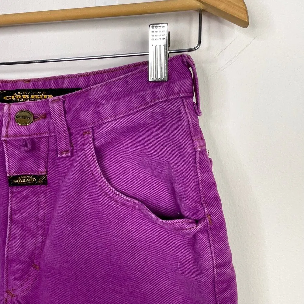 Vintage 80s 90s Purple Girbaud Baggy Tapered Ankle Denim Jeans womens 7 8 26 - Image 4