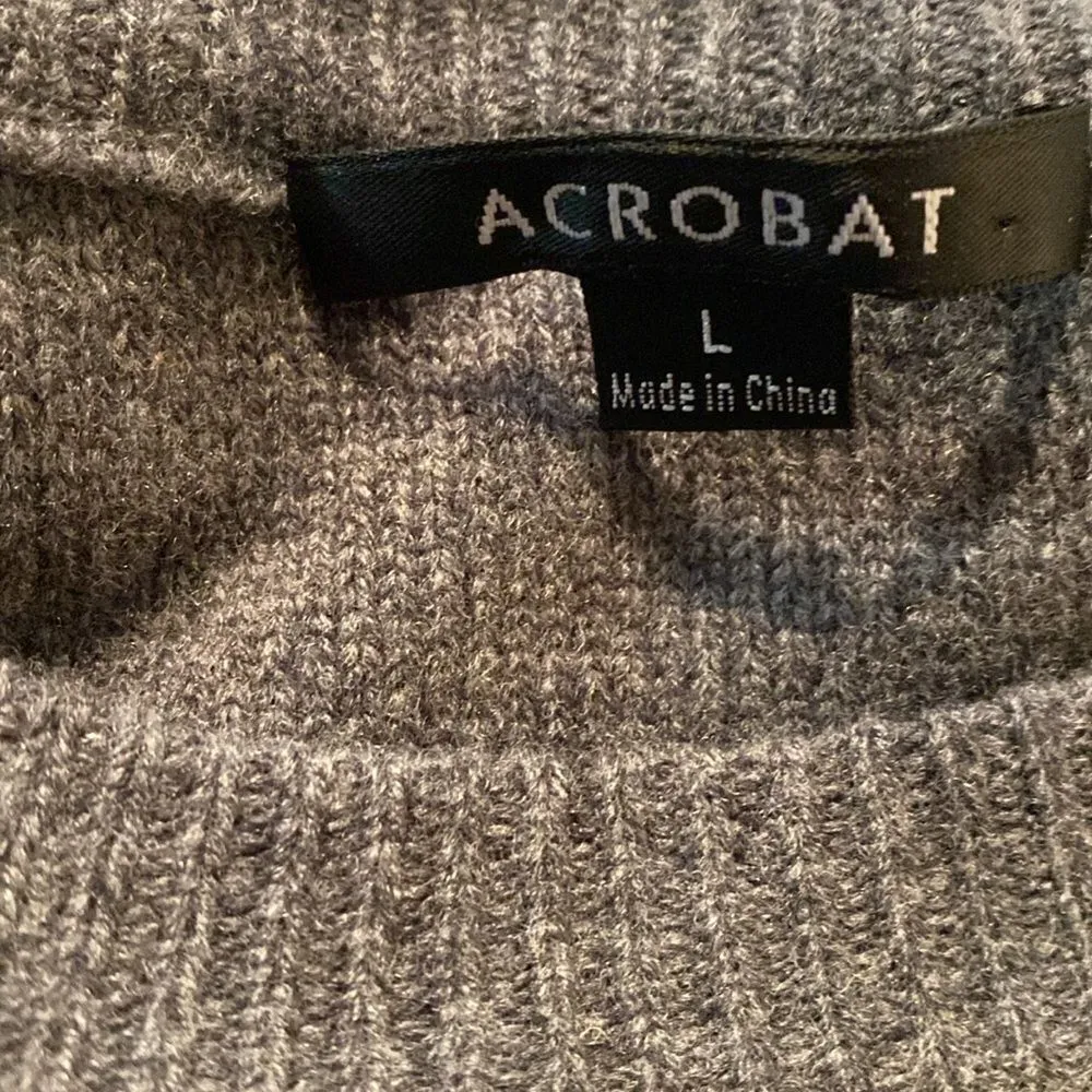 #138 ACROBAT Sweater Dress Gray Size M - Image 8