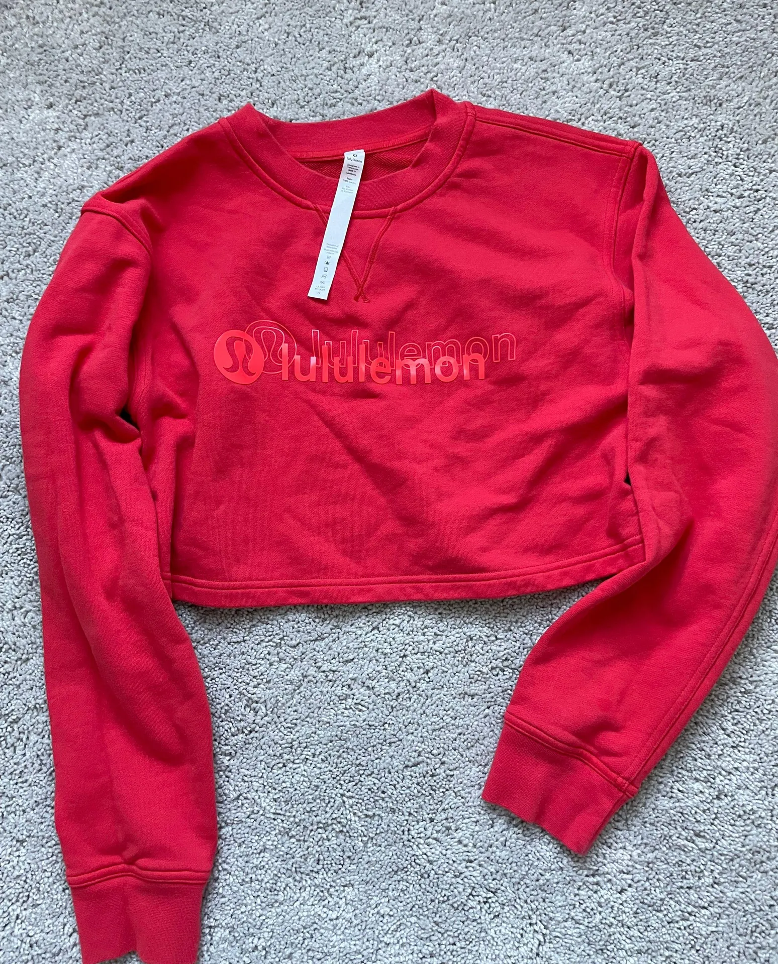 Red/orange Lulu lemon Cropped Sweatshirt  - Image 3