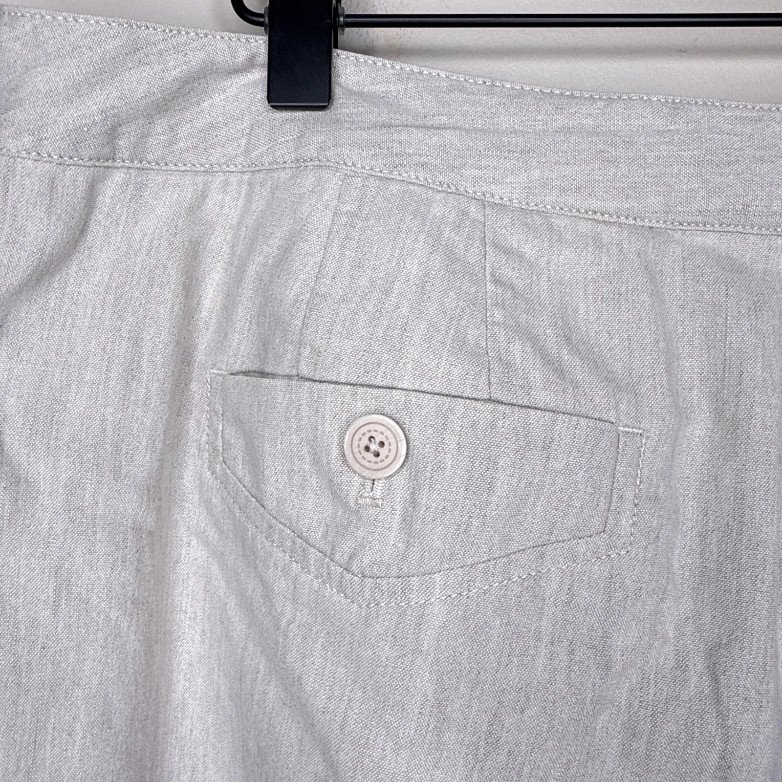 J.Jill Genuine Fit‎ Stretch Linen Ankle Pants Size 18 Beige Summer Resort Beach - Image 6