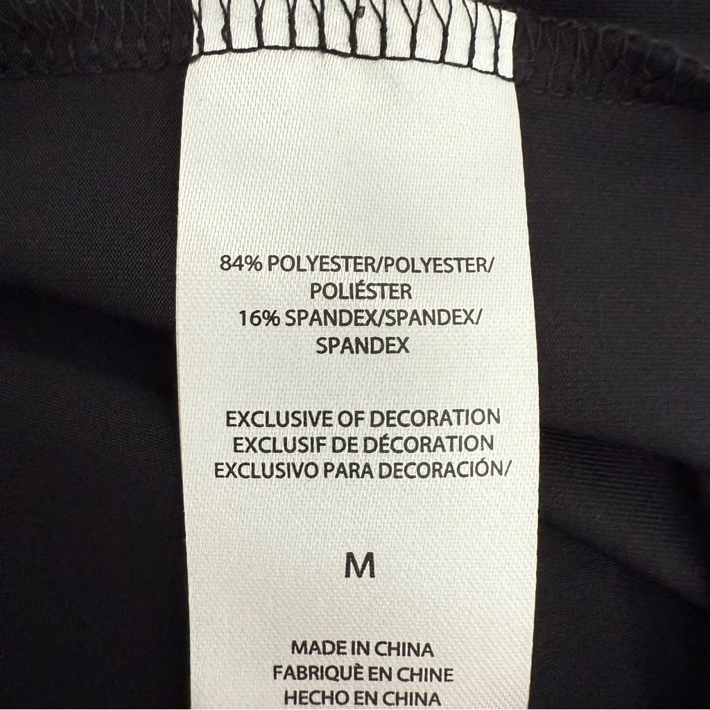 New Juicy Couture Sport Black‎ Tee with Rhinestone logo Pink Accents size Medium - Image 9