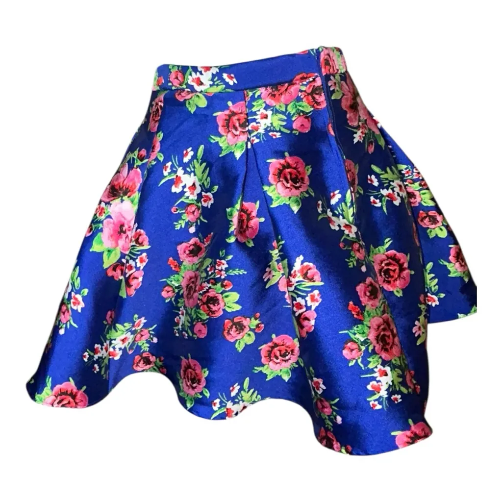Windsor Floral Pink Blue Elegant Homecoming Skirt with Petticoat Sz 5/6 Women’s - Image 3