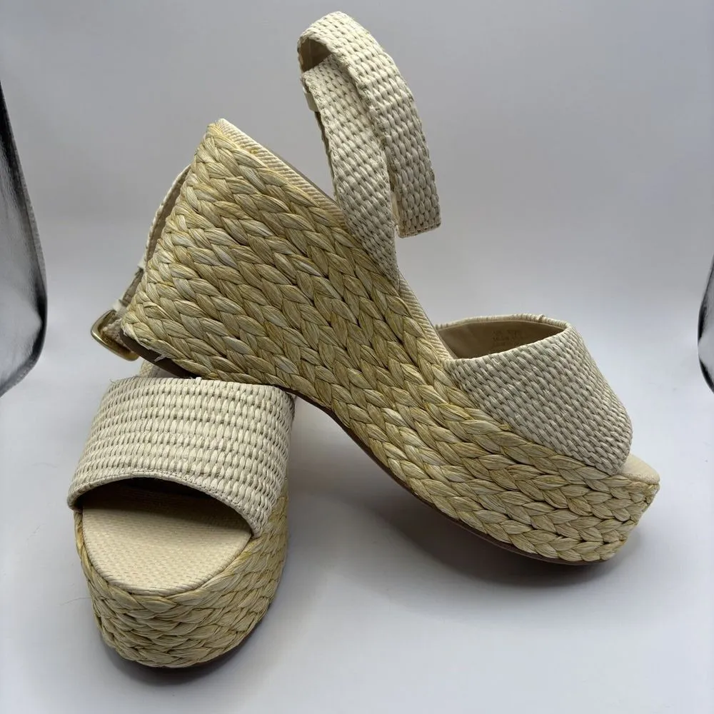 Sam Edelman‎ Women's April Ankle-Strap Raffia-Wedge Sandals Sz 10.5M - Image 6