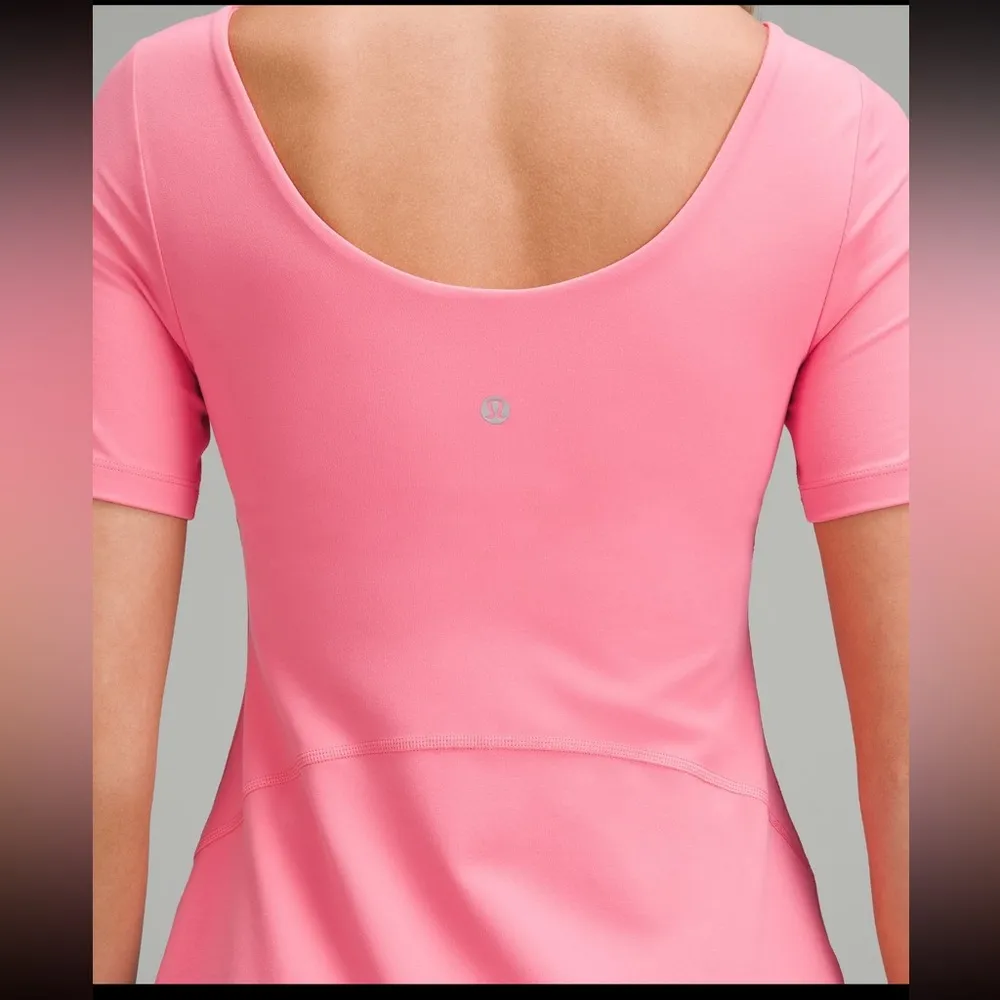 NWT Lululemon Align Peach/ Pink Short Sleeve Mini Dress - Image 5