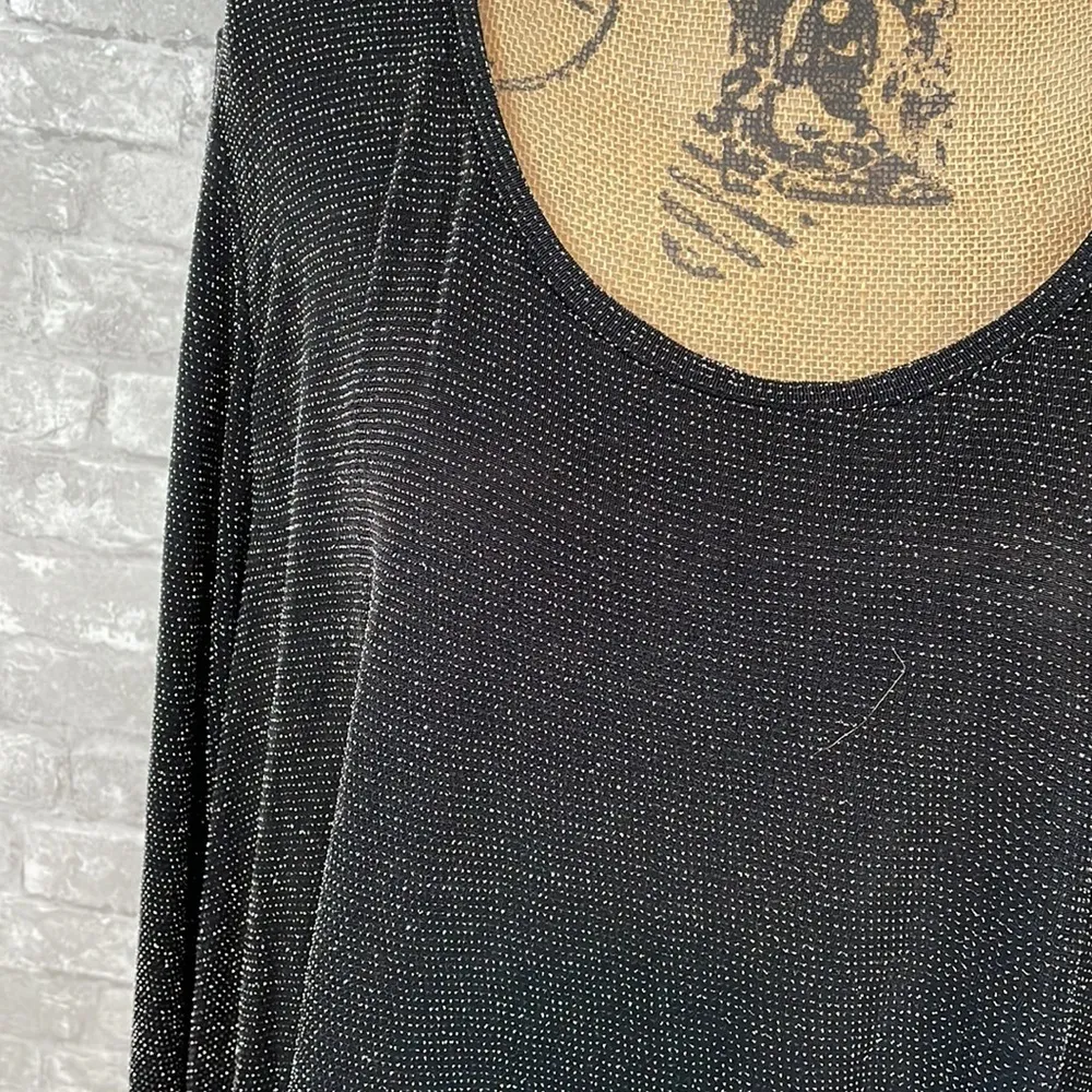 Calvin Klein Black Metallic Stretchy Top - Image 2