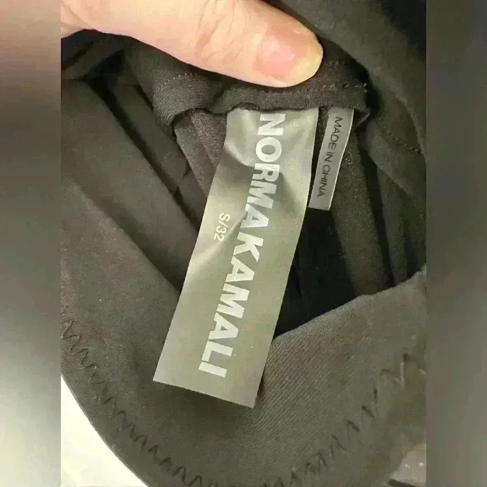 Norma Kamali High Rise Wide Leg Stretchy Pant Black RN 47494 - Size S/32 - Image 3