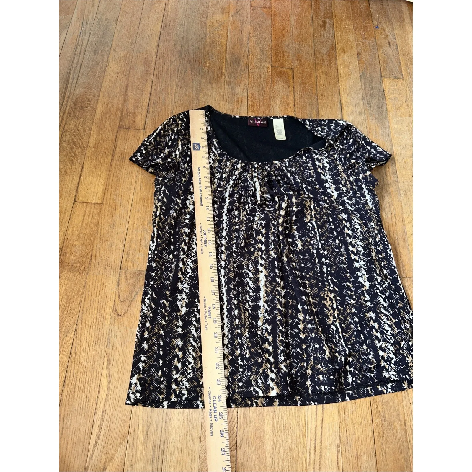 Women's Multicolored Business/Casual Short Sleeve Lined Blouse‎ Size L - Image 6