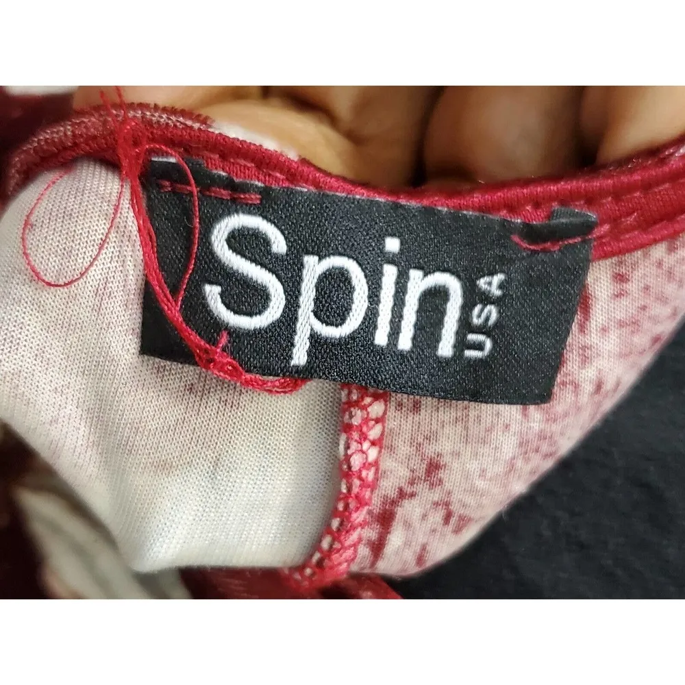 Spin Women's Maroon Floral Polyester Round Neck 3/4 Sleeve Knee Length Dress 3XL Size undefined - Image 9