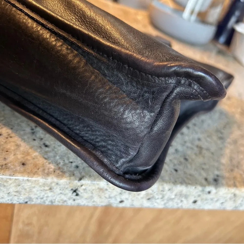 Briefcase Bag Unisex Vintage  Black Leather - RARE & VALUABLE! - Image 11