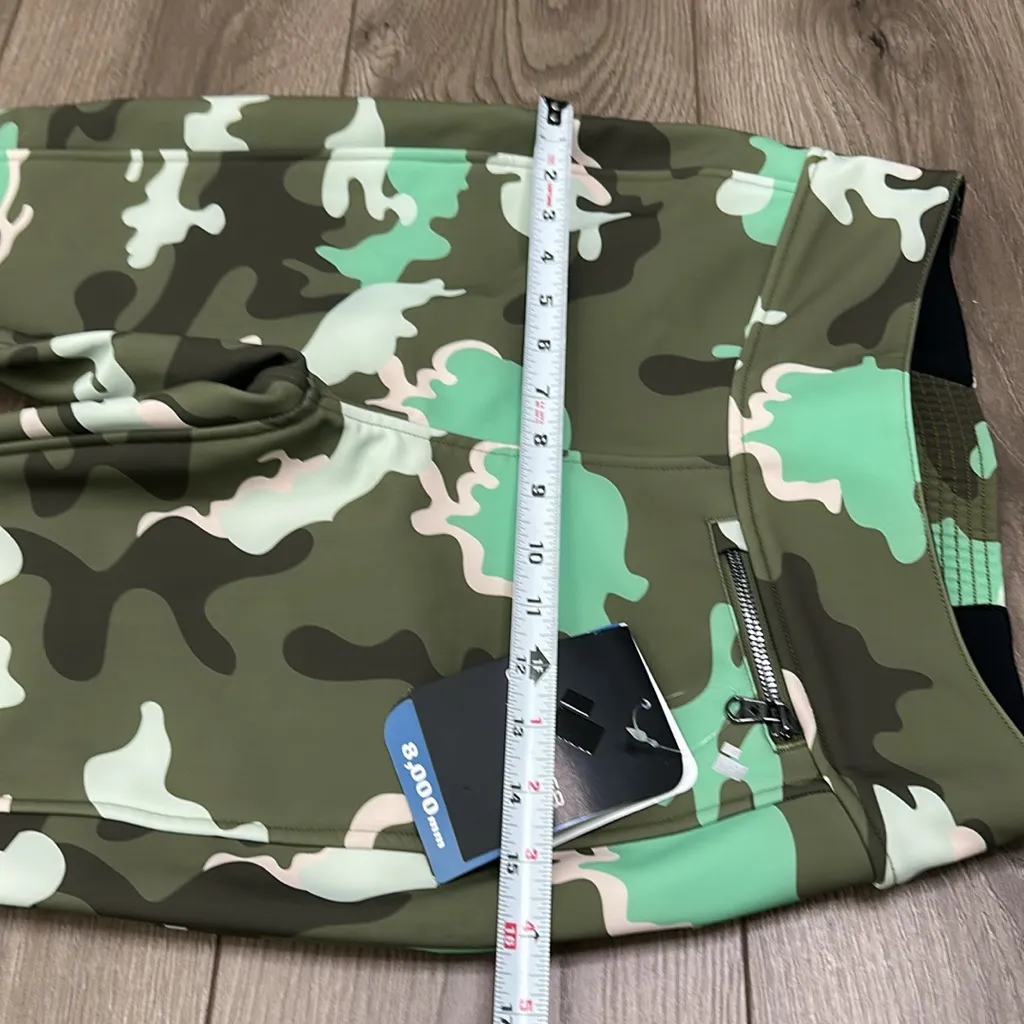 Obermeyer Jinks ITB Softshell Underboot‎ Green Camo Ski Snow Pants Size 8 - Image 11