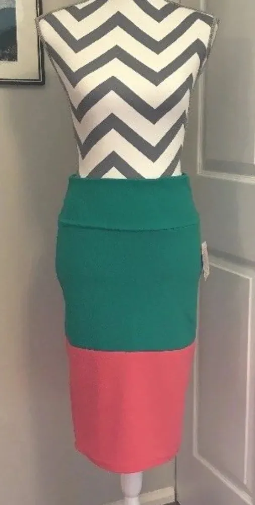 NWT LuLaRoe LLR S Color Block Cassie‎ Pencil Skirt - Image 1