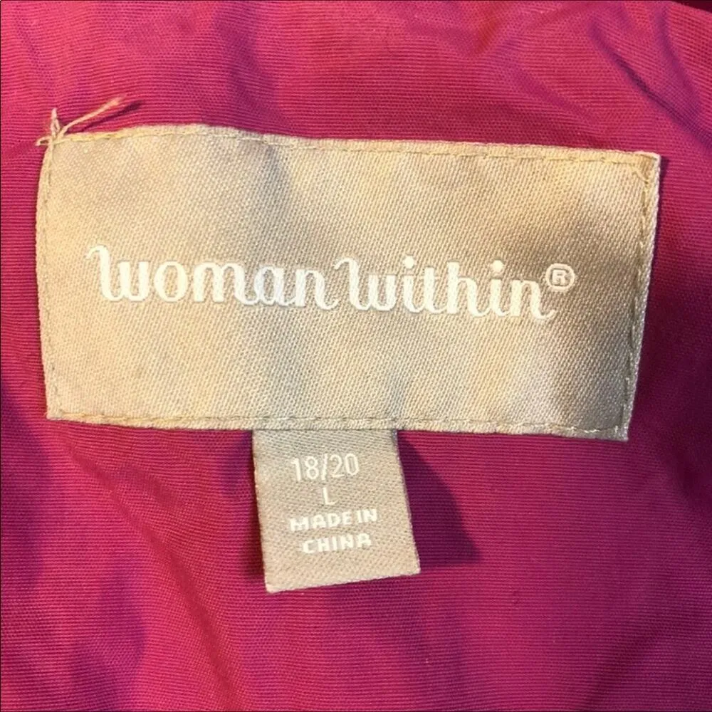 Woman within hooded pink trench rain coat size 18-20 - Image 11