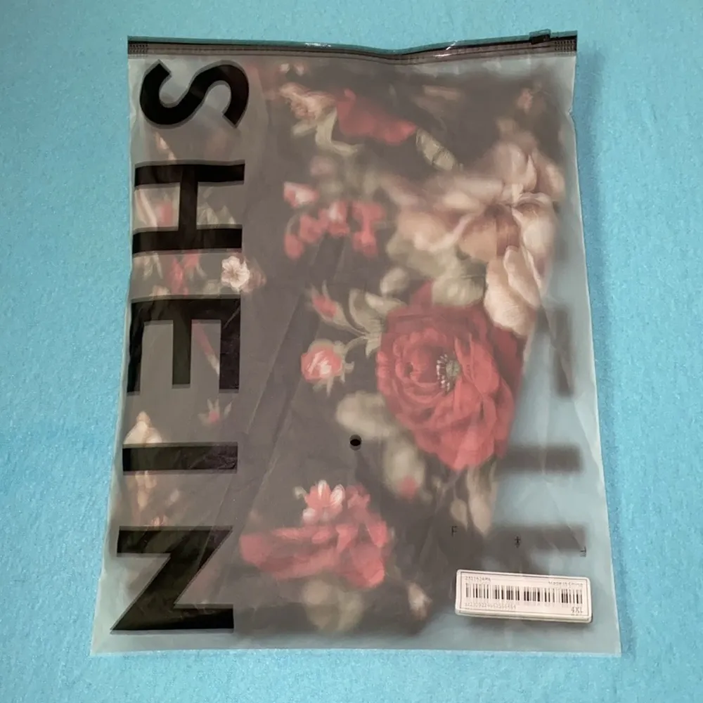 SHEIN Curve mock neck floral sheer long sleeve pullover flowy NEW size 4X - Image 12