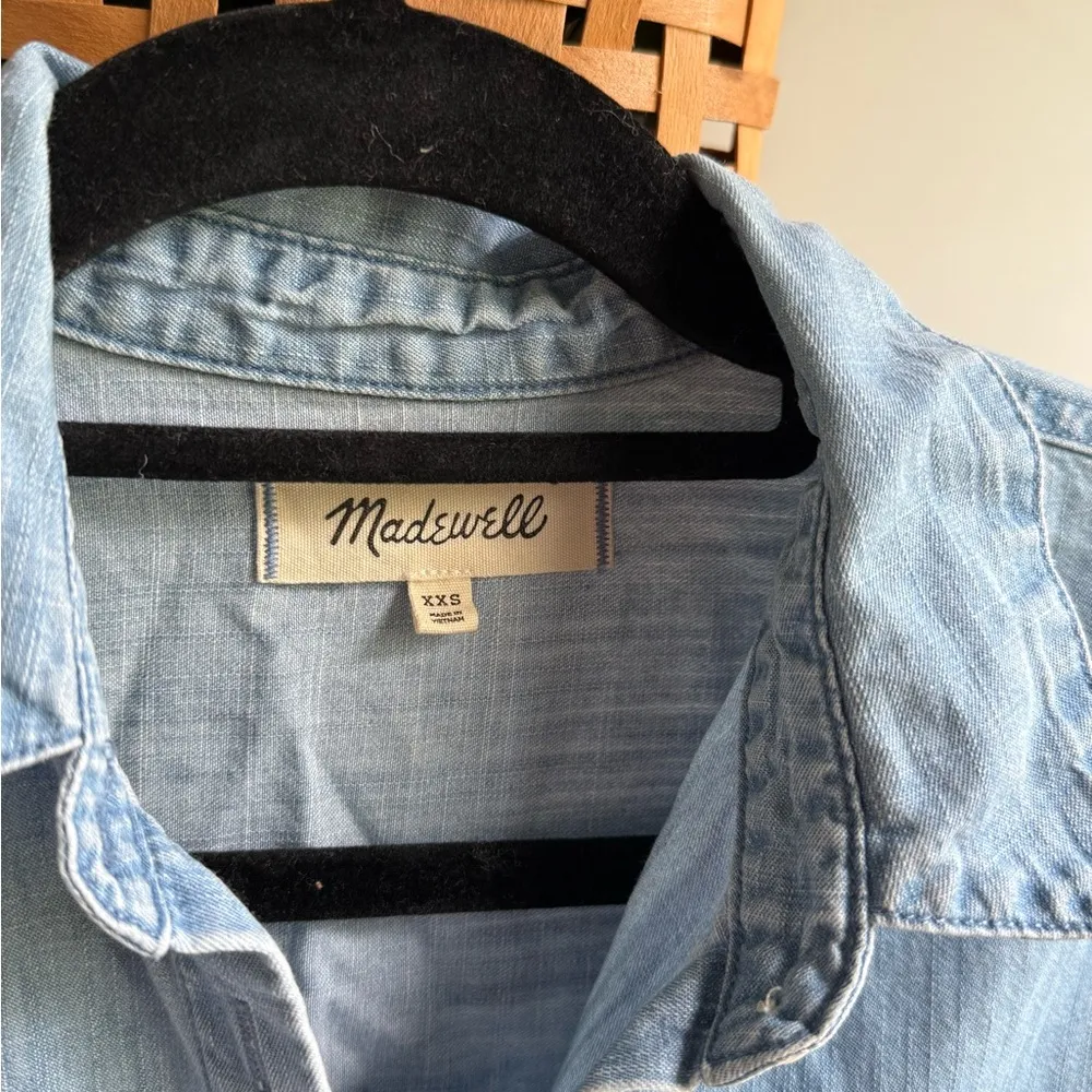 Madewell Blue Denim Button Down Shirt - Image 3