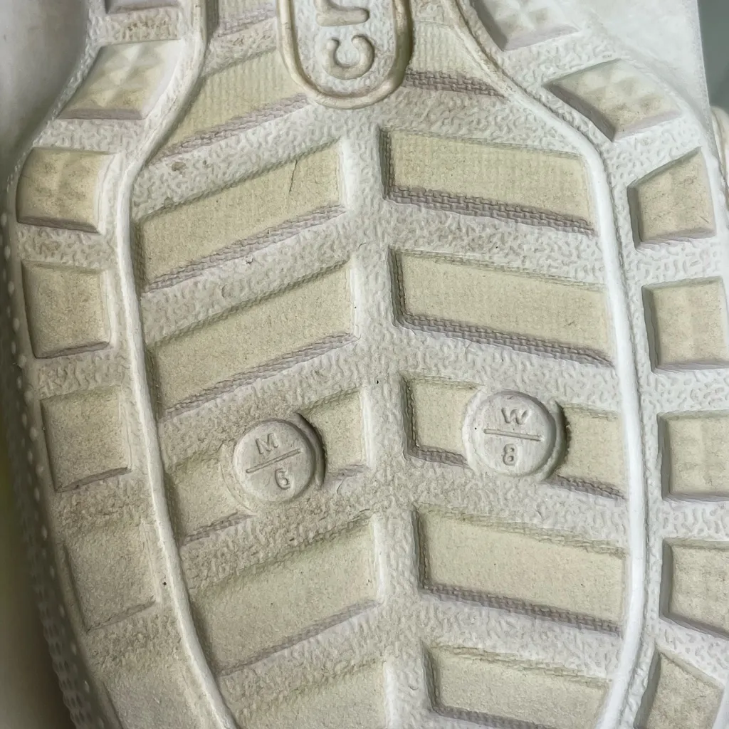 Crocs Unisex Classic Faux Fur Lined Clogs Shoes White Men’s 6; Womens 8 Slip On - Image 7