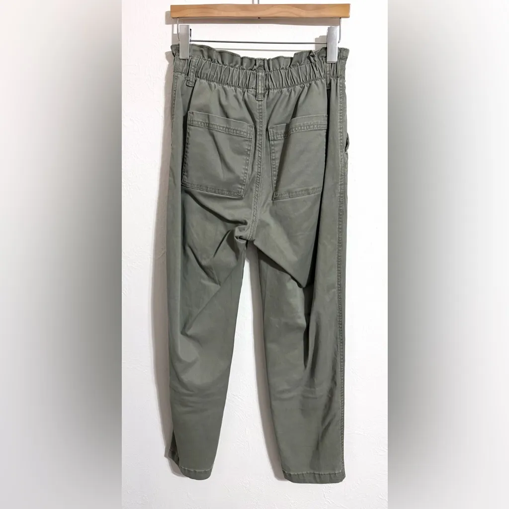 Universal Thread High Rise Tapered Pants, paper bag waist, olive gray, size 2 - Image 5