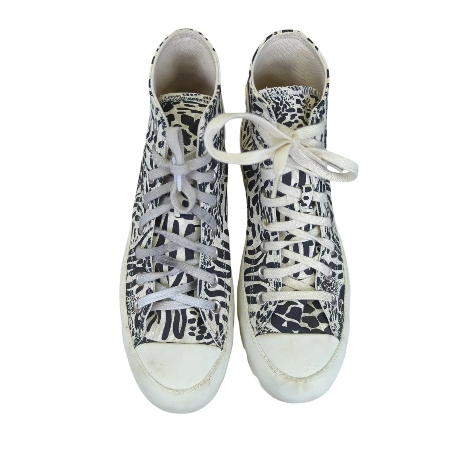 Converse‎ CTAS Lugged Zebra Print Platform High Top Sneakers Women's 9 Animal - Image 4