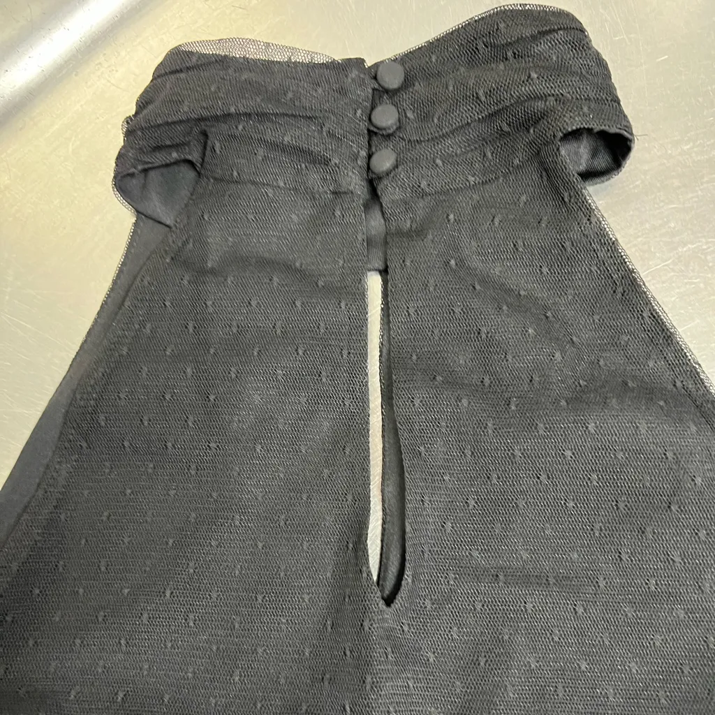 White House Black Market Black Lace High Neck Top - Size XXS - NWOT - Image 3