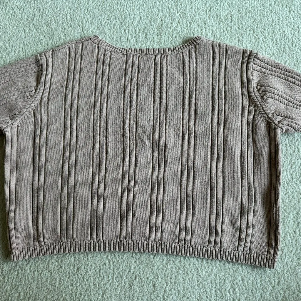 Lottie Moss pink cropped boxy 1/2 sleeve sweater in L - Image 3