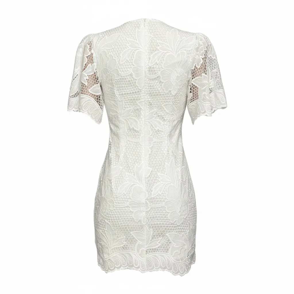 DELFI COLLECTIVE Alyssa Guipure Lace Mini Dress, White, XS White - Image 13