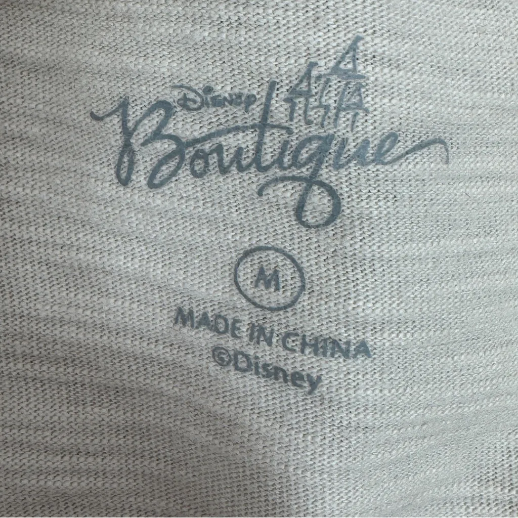 Disney Boutique Hawaiian Bambi Henley Tee Shirt Long Sleeve Cream Medium - Image 9