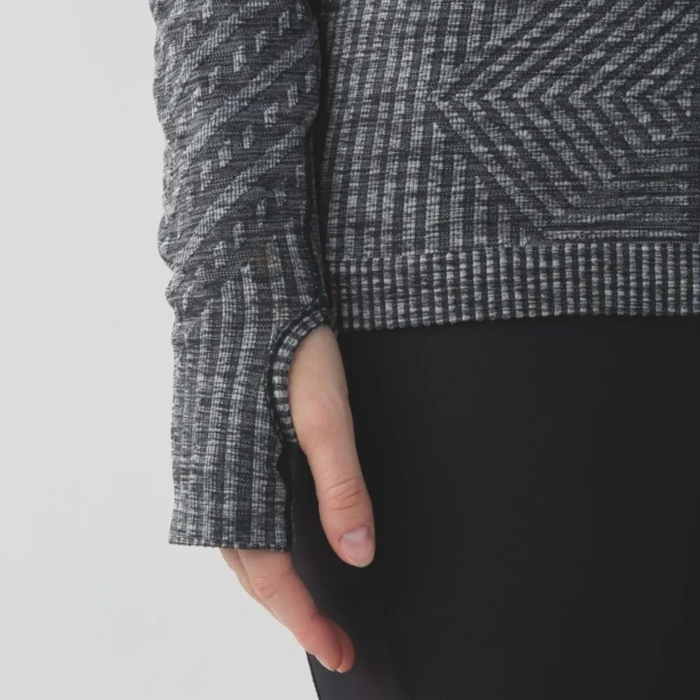 Lululemon Heathered Black Rest Less Pullover Long Sleeve Shirt - Image 4