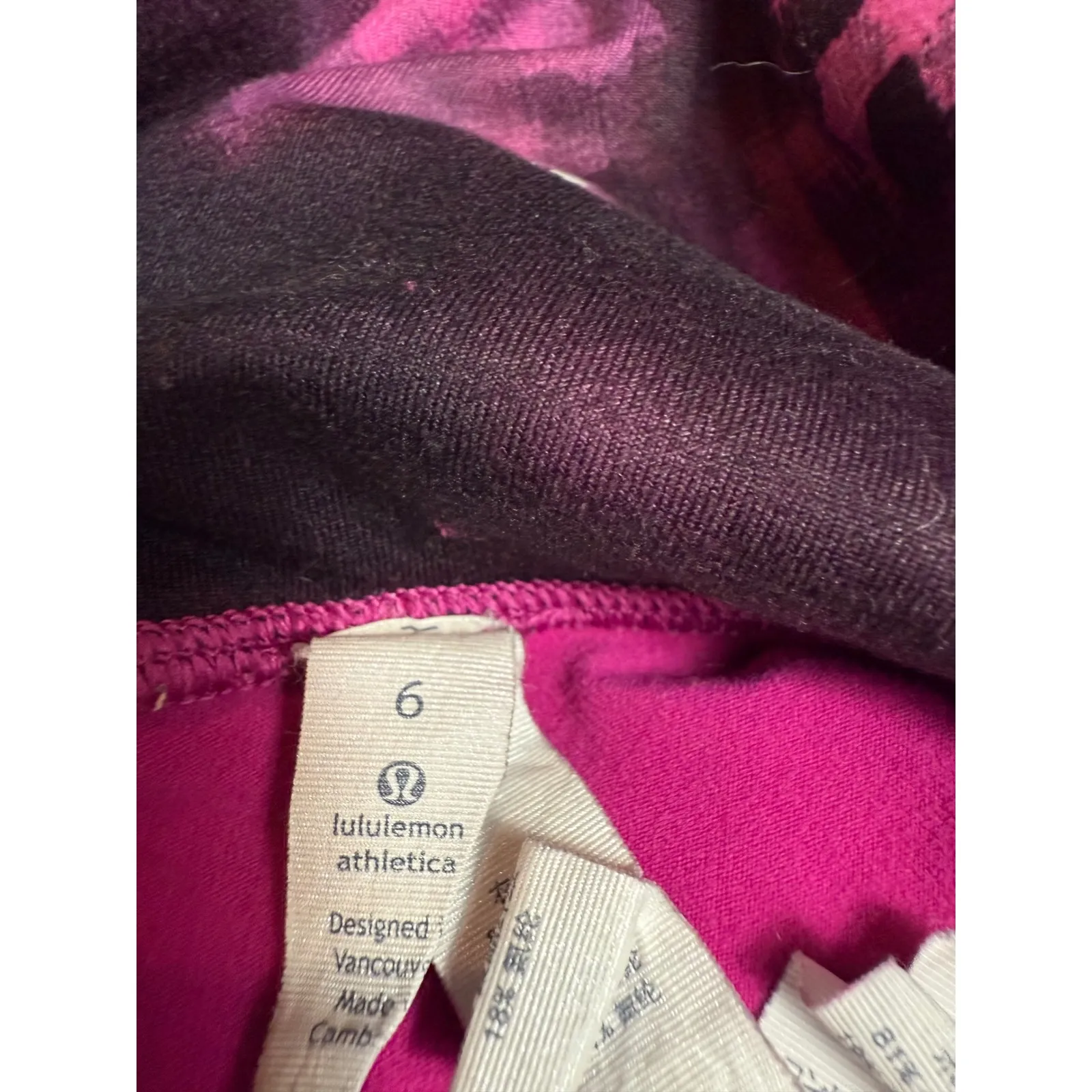 Lululemon‎ Athletica Womens pink Purple Yoga Pants Activewear High Rise Size 6 - Image 7