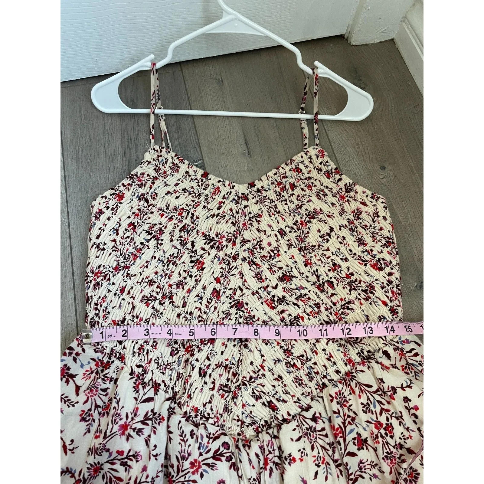 American Eagle AE Bella Bubble Mini Dress floral size L - Image 4