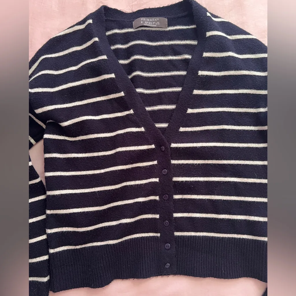 Primark Navy and White Striped Sweater - Image 3