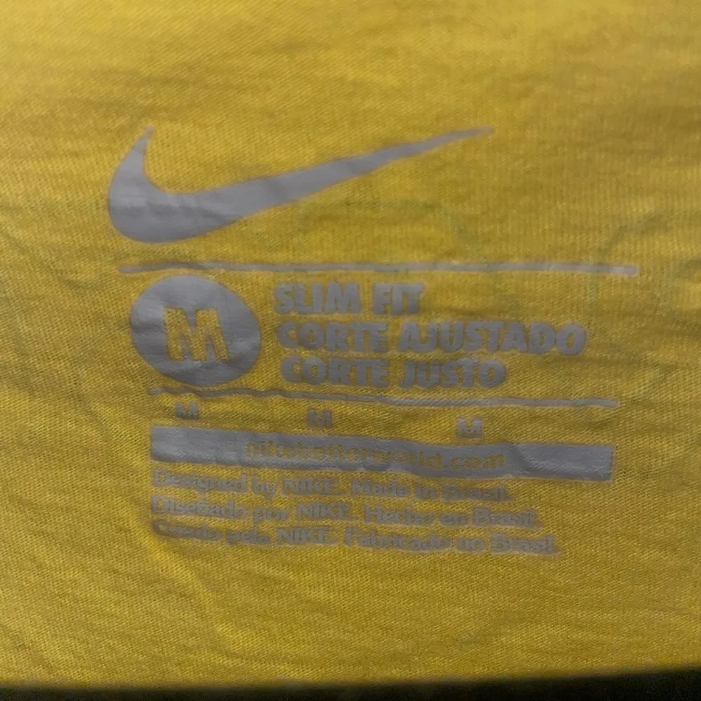 Nike Women's Yellow Brasil Short Sleeve Tee - Image 3