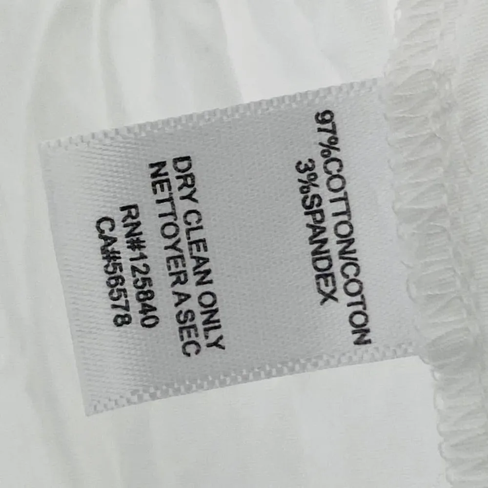 Intermix White Bennet Smocked Sleeve Short Tiered Ruffle Dress Tie Front Sz Sm - Image 11