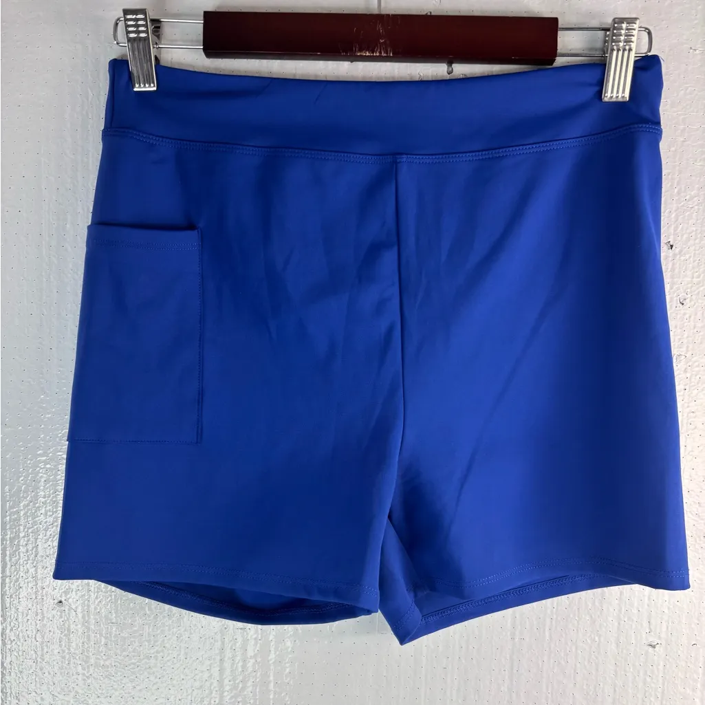 Sincerely Jules L Pocketed Azul Blue Athletic Shorts Size L - Image 2