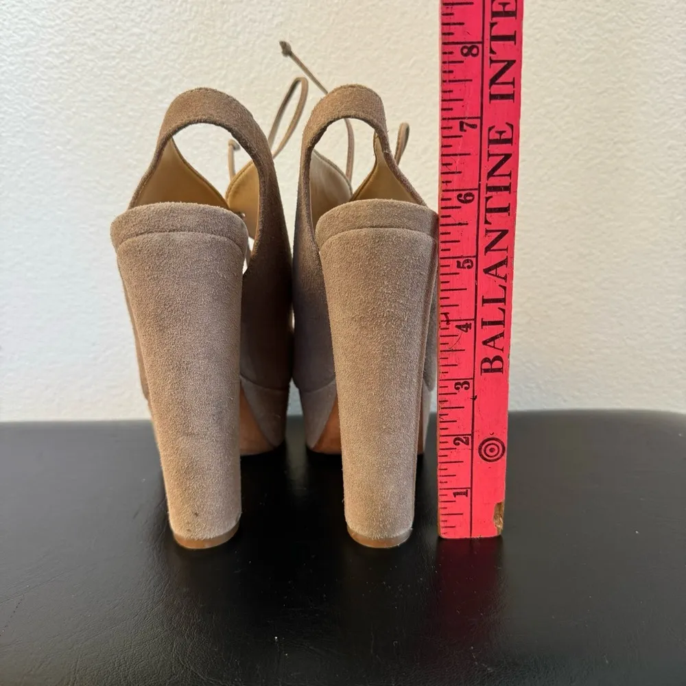 Schutz Elegant Tan Women's Platform hit Heels  Dress Sandal Pumps (6,5В) - Image 8