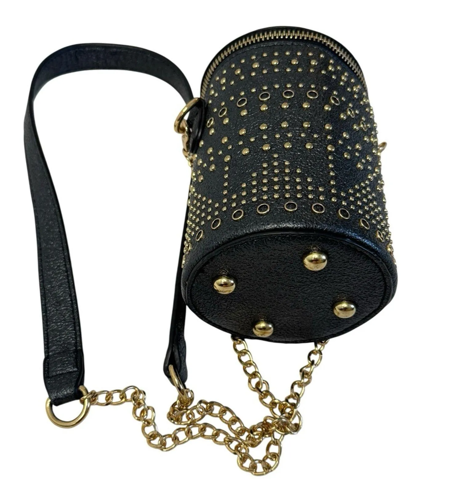 FREE PEOPLE Shine Bright Black Denim Mini Skirt Crystal Beaded Distressed Sz 12 - Image 11