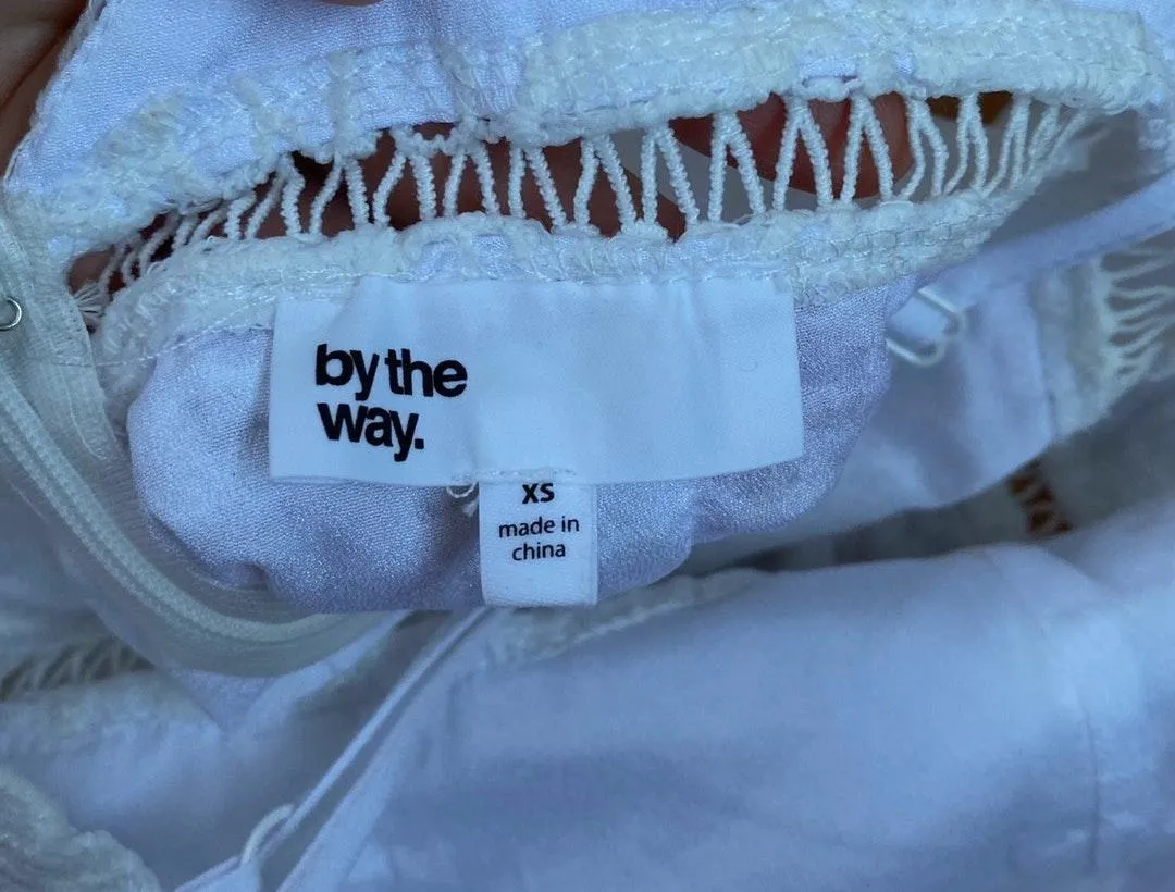 by the way. Rory Lace Romper in White - Image 8