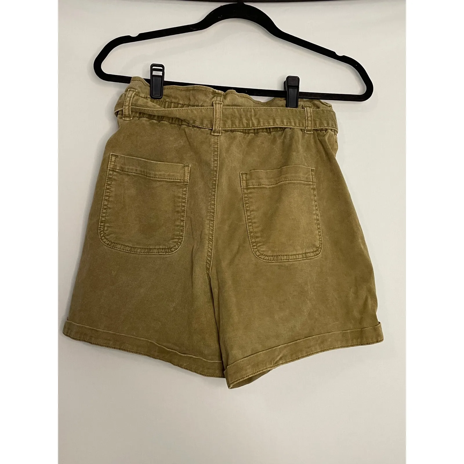 LOFT Paperbag Waist Belted Utility Shorts Khaki Size S - Image 7