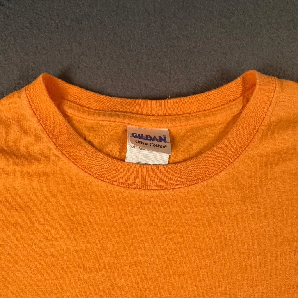 Lulu's Gulf Shores AL Large Gildan Orange Short‎ Sleeve Crew Neck Graphic Tee - Image 4