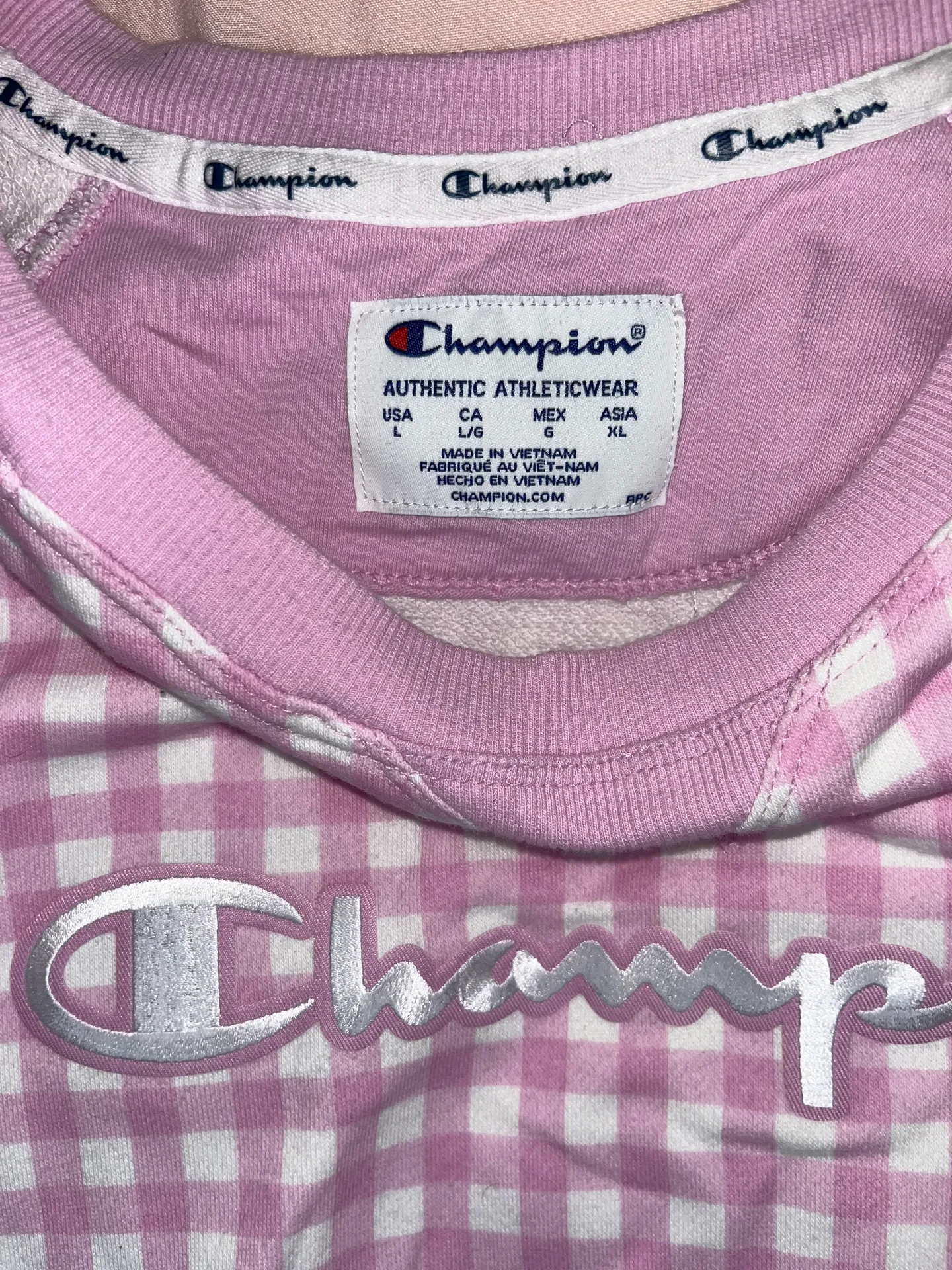 Pink Checkered Sweatshirt - Image 6