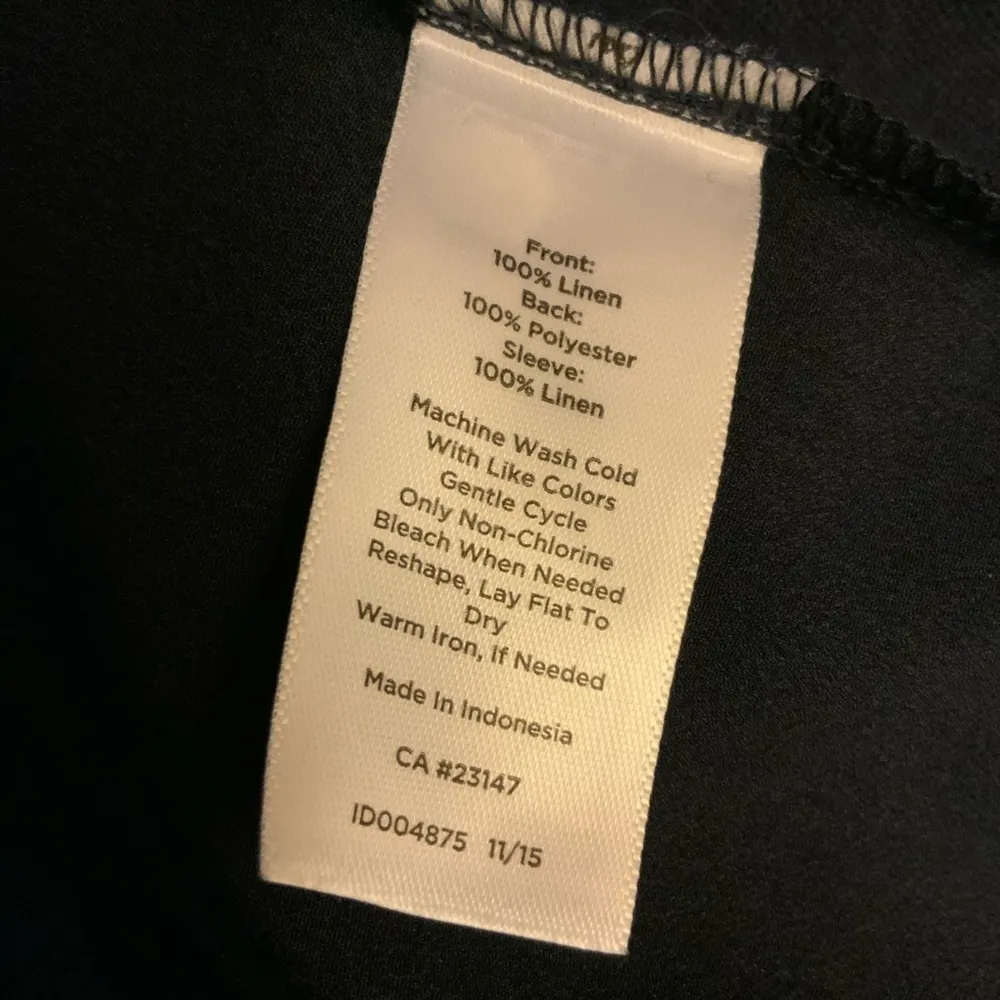 Talbots Linen Blend Navy Blue Open Lightweight Casual Business Cardigan Small - Image 12