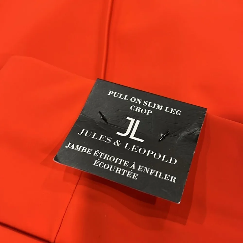 Jules & Leopold NWT pull on slim leg crop Elegant orange Women's Pants SP - Image 8