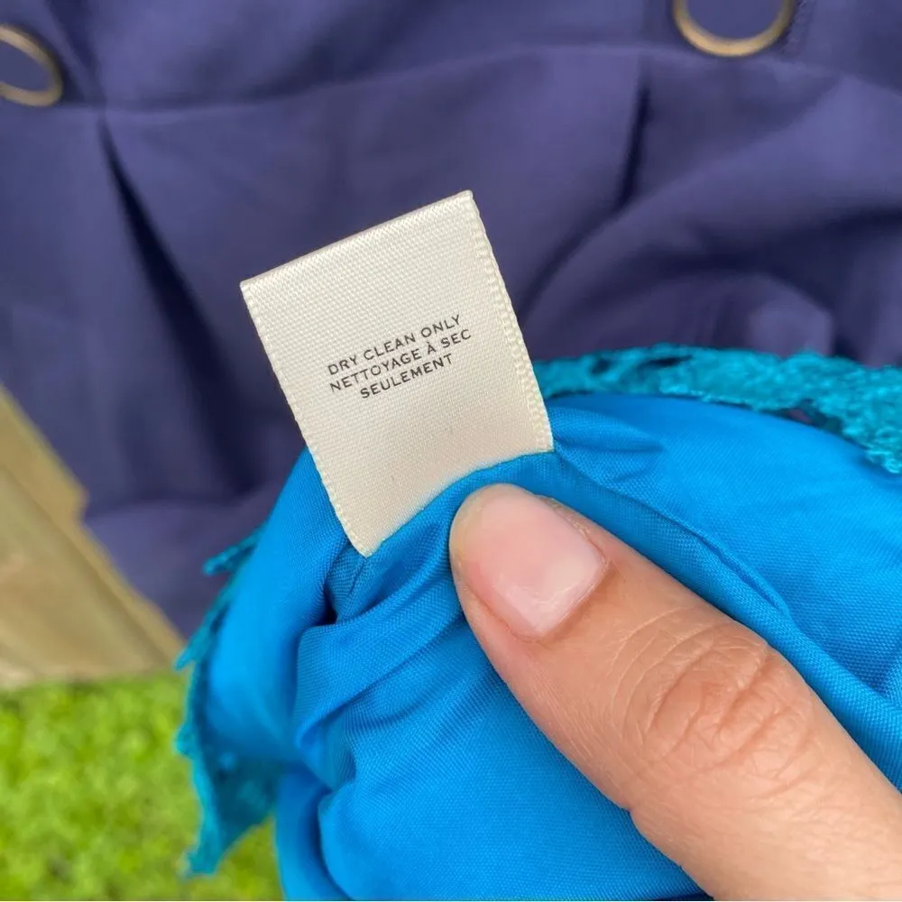 Anthro Moulinette Soeurs Dress Blue Lined Sailor Buttons Navy Nautical Sz 4 - Image 7