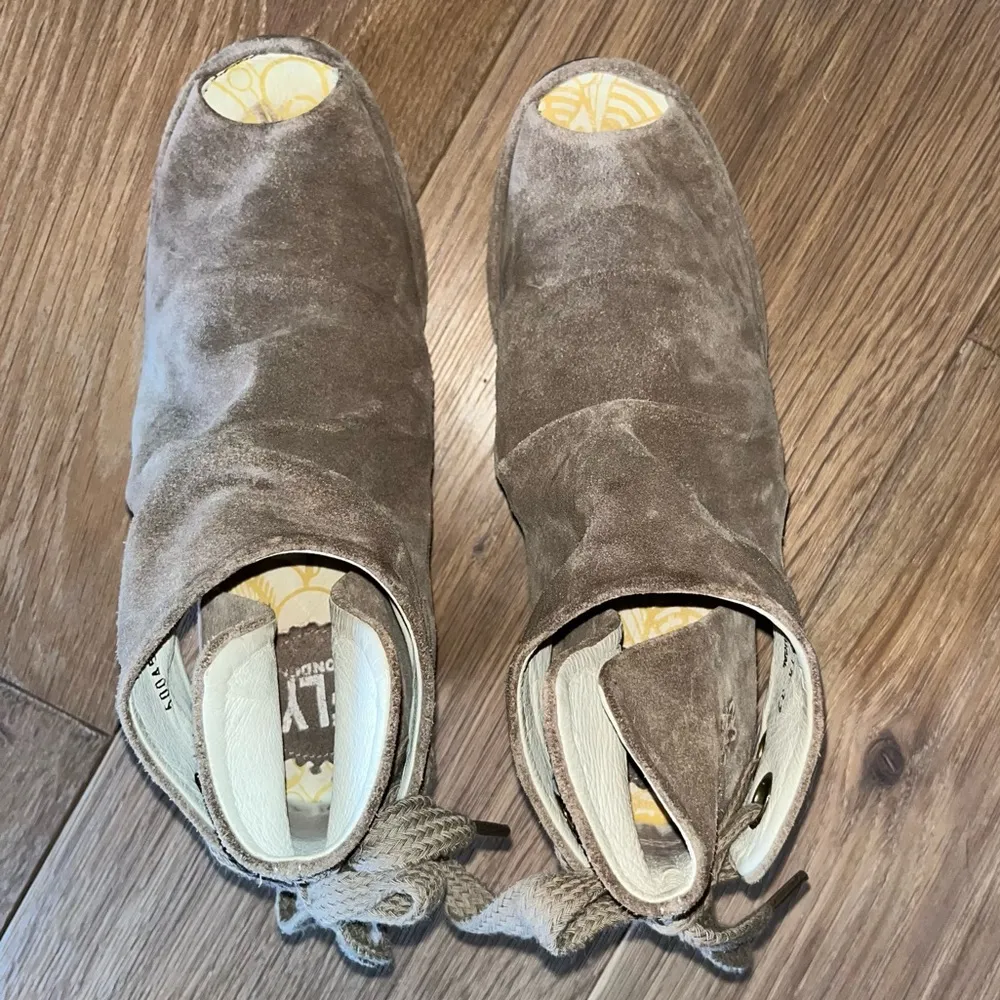 Fly London Yema Lace up Wedge Bootie Peep toe - Image 11