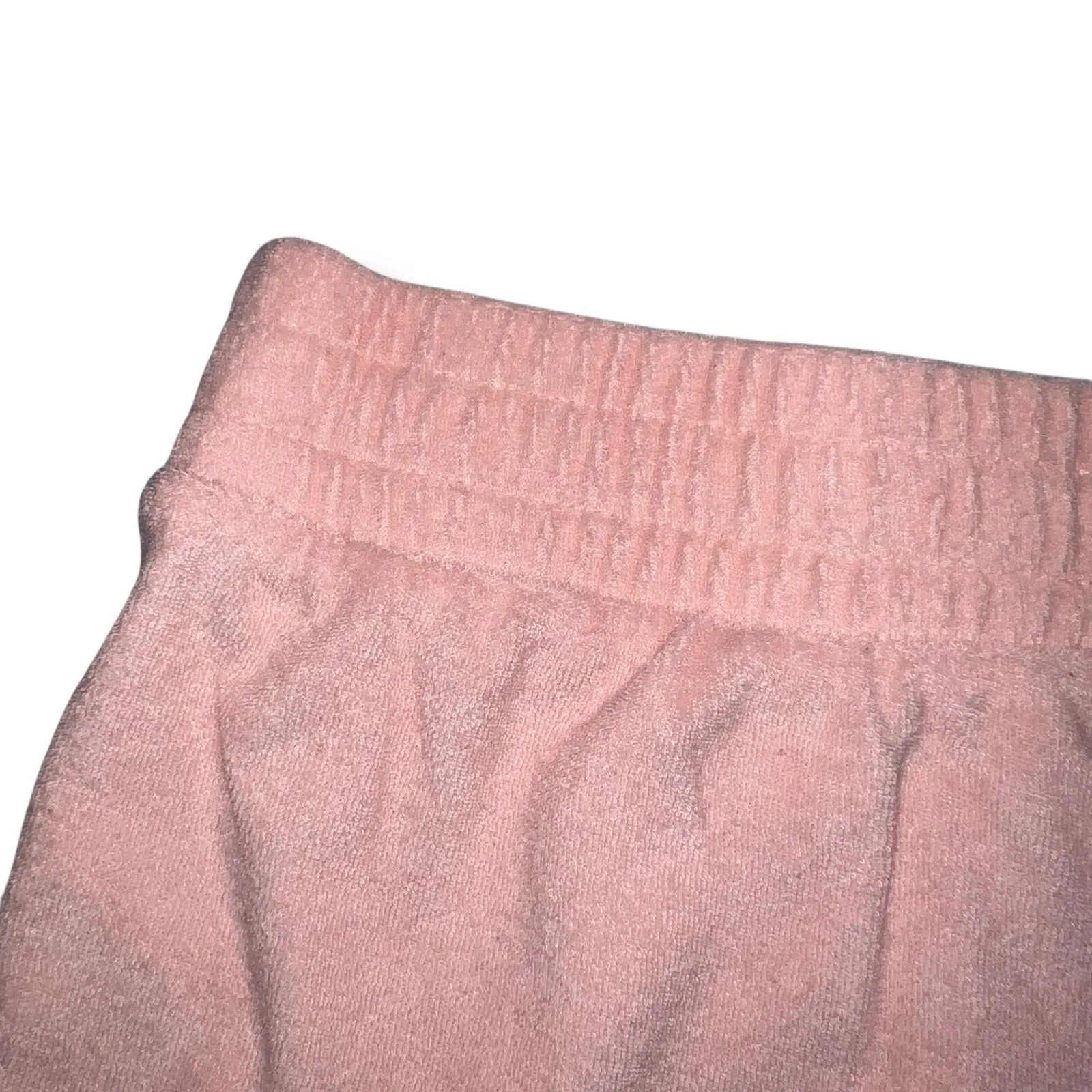 a new day Womens Terry Cloth Casual Shorts Soft Stretch Elastic Waist Pink Large - Image 5