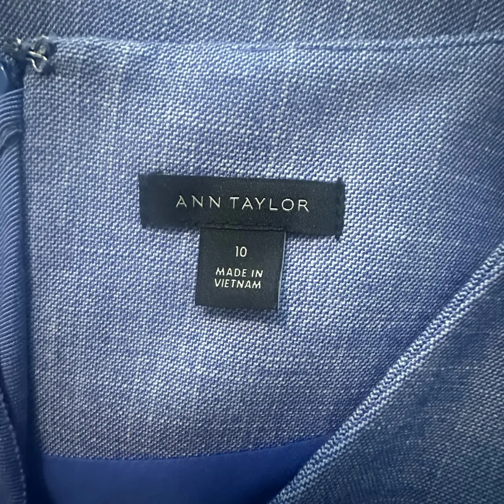 ANN TAYLOR Belted Sleeveless Midi FAUX Wrap Dress Size 10 - Image 4