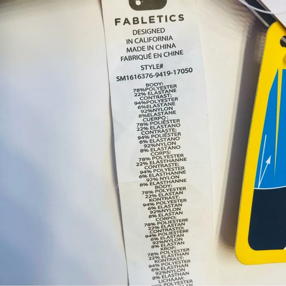 Fabletics Neon Costa Mesh Layer Triangle‎ Bikini Top Removable Cups Sz Large NEW - Image 12